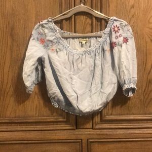 Off the shoulder crop top